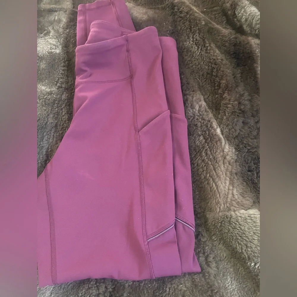 Lululemon Burgundy Yoga Pants - Picture 9 of 9